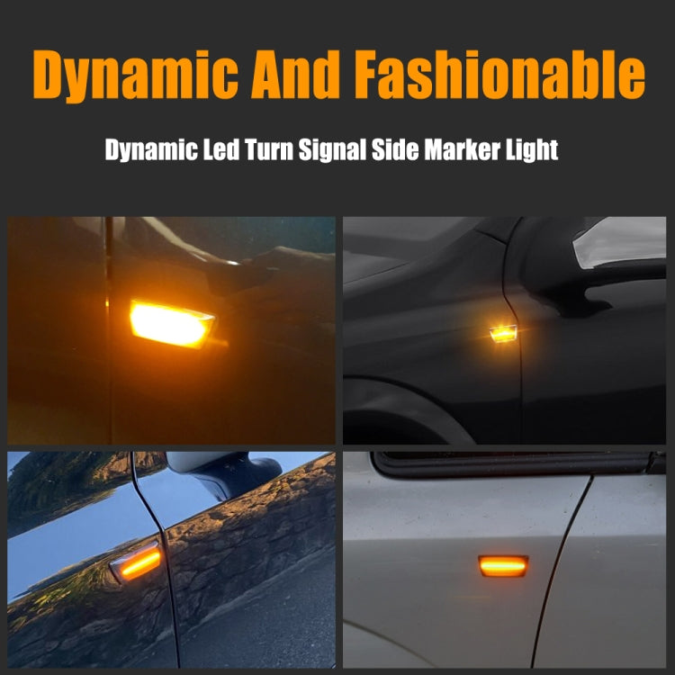 2pcs For Chevrolet Cruze 2009-2014 Car Dynamic LED Fender Side Light 1713423(Transparent Black)