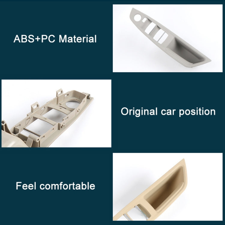 For BMW F10 2011-2017 Right Driving Car Door Window Lift Switch Trim Panel (Beige White) - Car Interior Mouldings by PMC TechLife | Online Shopping South Africa | PMC TechLife | Buy Now Pay Later Mobicred