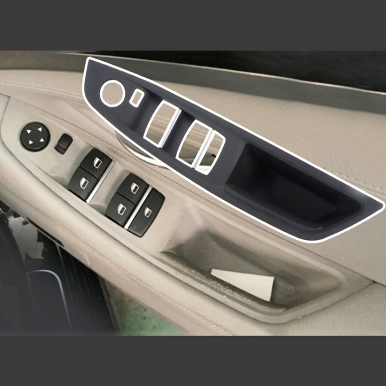For BMW F10 2011-2017 Right Driving Car Door Window Lift Switch Trim Panel (Beige White)