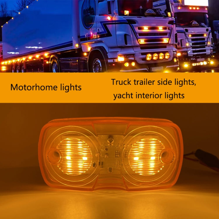 2pcs MK-106 Truck 12LEDs Side Marker Light (Yellow Light) - Running Lights by PMC TechLife | Online Shopping South Africa | PMC TechLife | Buy Now Pay Later Mobicred