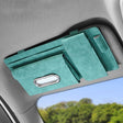 Car Sheepskin Leather Sun Visor Storage Clip (Mint Green) - Sunglasses & Glasses Clips by PMC TechLife | Online Shopping South Africa | PMC TechLife | Buy Now Pay Later Mobicred