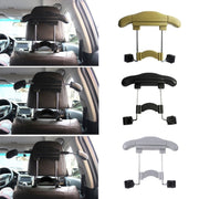 Car Faux Leather Retractable Coat Hanger (Black)