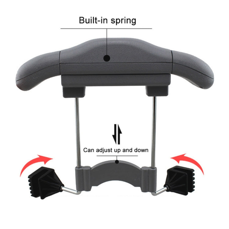 Car Faux Leather Retractable Coat Hanger (Grey) - Auto Fastener & Clips by PMC Jewellery | Online Shopping South Africa | PMC Jewellery | Buy Now Pay Later Mobicred