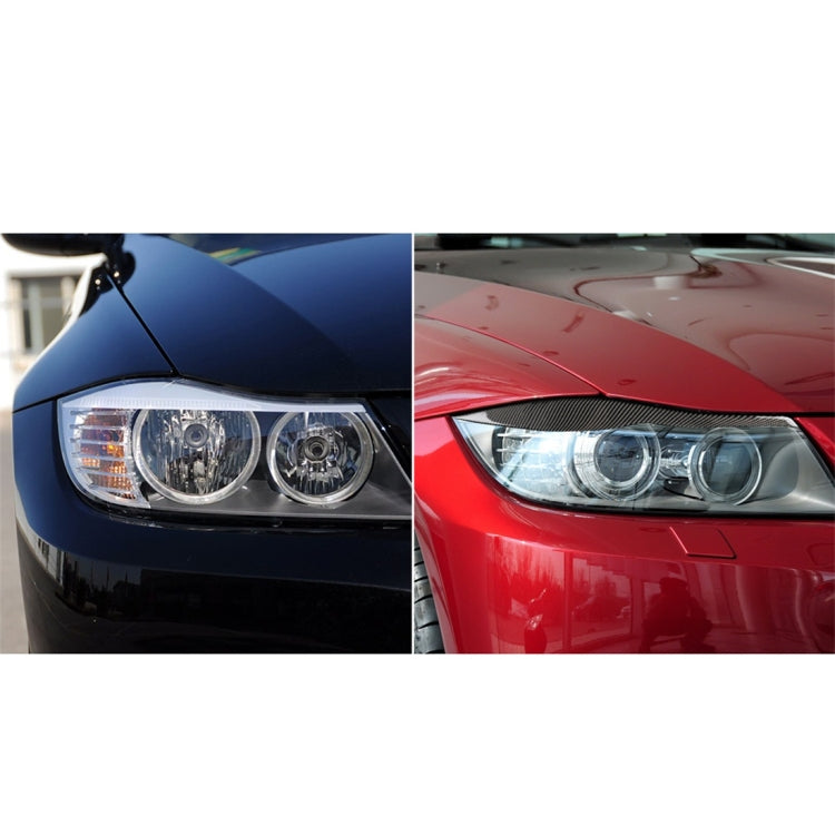1 Pairs Carbon Fiber Car Lamp Eyebrow Decorative Sticker for BMW E90 / 318i / 320i / 325i 2005-2008, Drop Glue Version - free shipping - PMC TechLife - Order now!