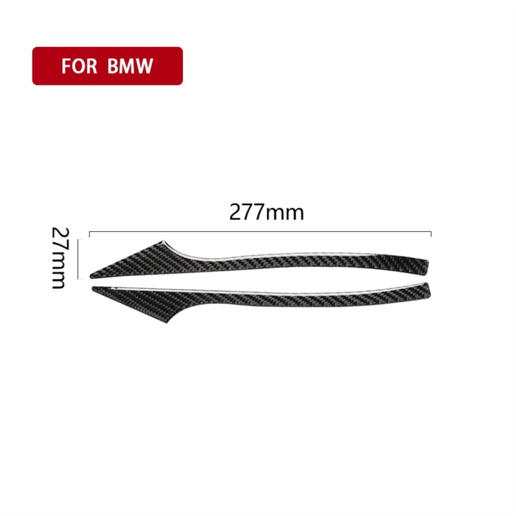 Carbon Fiber Car Rearview Mirror Bumper Strip Decorative Sticker for BMW 5 Series E60 2008-2010 / F10 2011-2017 /  F07 2010-2015 /  F01 2010-2015