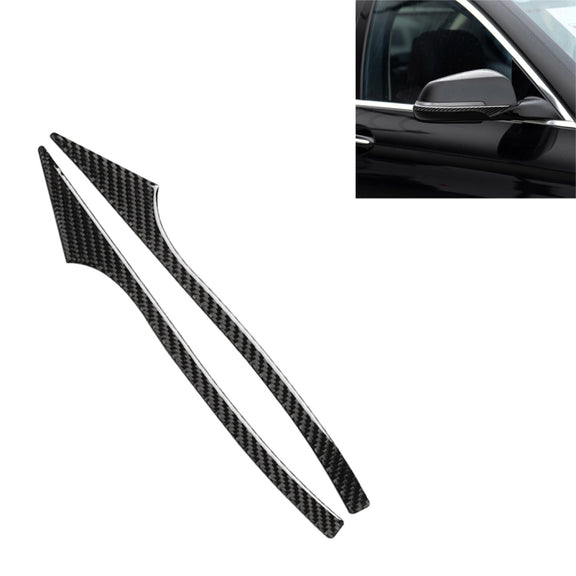 Carbon Fiber Car Rearview Mirror Bumper Strip Decorative Sticker for BMW 5 Series E60 2008-2010 / F10 2011-2017 /  F07 2010-2015 /  F01 2010-2015