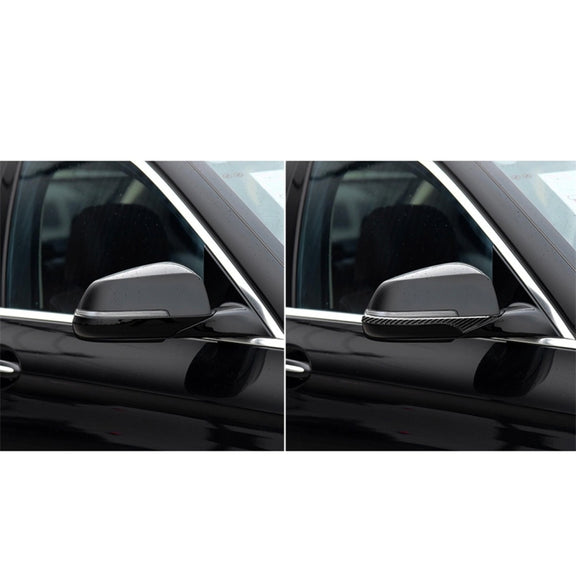 Carbon Fiber Car Rearview Mirror Bumper Strip Decorative Sticker for BMW 5 Series E60 2008-2010 / F10 2011-2017 /  F07 2010-2015 /  F01 2010-2015