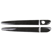 One Set Car Carbon Fiber Outside Door Handle without Smart Hole Decorative Sticker for Mazda CX-5 2017-2018, Left Drive