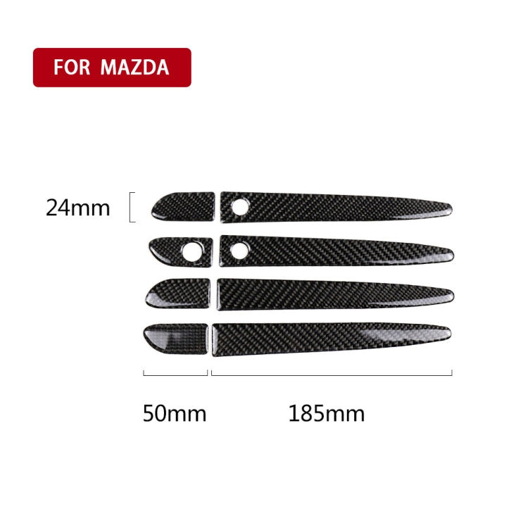 One Set Car Carbon Fiber Outside Door Handle with Smart Hole Decorative Sticker for Mazda CX-5 2017-2018, Right Drive - Decorative Sticker by PMC TechLife | Online Shopping South Africa | PMC TechLife | Buy Now Pay Later Mobicred