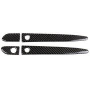 One Set Car Carbon Fiber Outside Door Handle with Smart Hole Decorative Sticker for Mazda CX-5 2017-2018, Right Drive