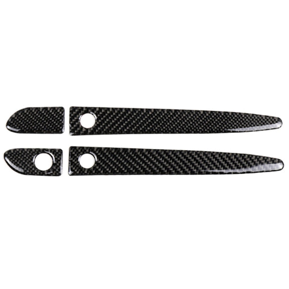 One Set Car Carbon Fiber Outside Door Handle with Smart Hole Decorative Sticker for Mazda CX-5 2017-2018, Right Drive