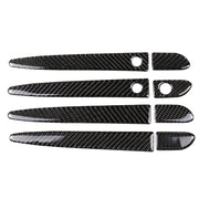 Car Carbon Fiber Outside Door Handle with Smart Hole Decorative Sticker for Mazda CX-5 2017-2018, Left Drive