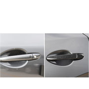 Car Carbon Fiber Outside Door Handle with Smart Hole Decorative Sticker for Mazda CX-5 2017-2018, Left Drive