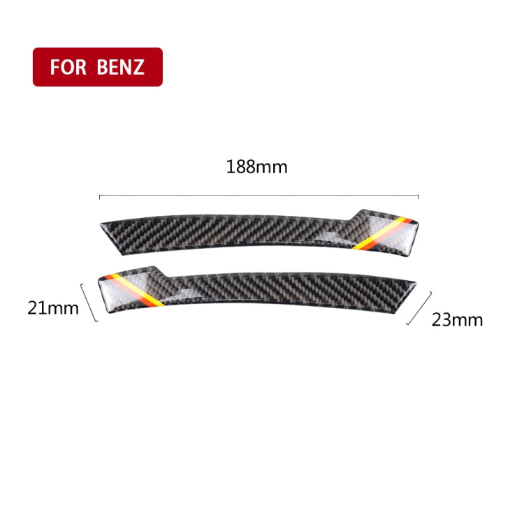 Car Carbon Fiber Rearview Mirror Anti-collision Strip D for Mercedes-Benz A/B/C/E Class/GLK/GLE/GLS/GLA/CLA, Left and Right Drive Universal