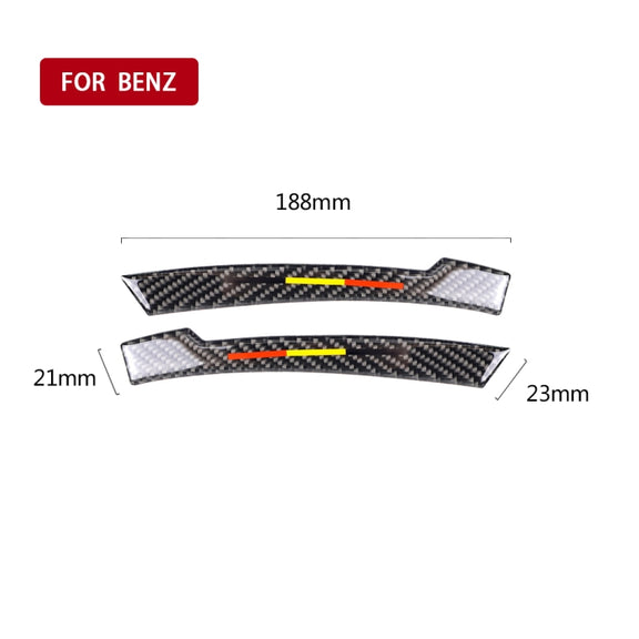 Car Carbon Fiber Rearview Mirror Anti-collision Strip C for Mercedes-Benz A/B/C/E Class/GLK/GLE/GLS/GLA/CLA, Left and Right Drive Universal