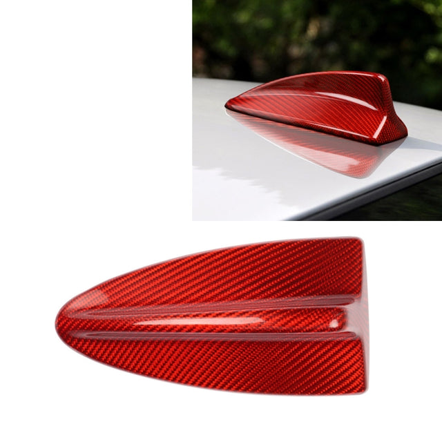 Car Carbon Fiber Antenna Decorative Cover for BMW E90, C Style (Red)