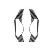 2 PCS Car Carbon Fiber Steering Wheel Paddle Decorative Stickers for Jaguar F-PACE X761 XE X760 XF X260 2016-2020, Left and Right Drive Universal