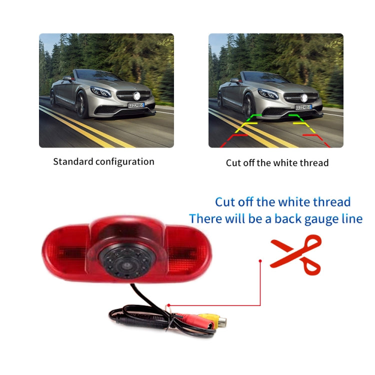 PZ464 Car Water-resistant Brake Light View Camera + 7 inch Rearview Monitor for Renault / Vauxhall