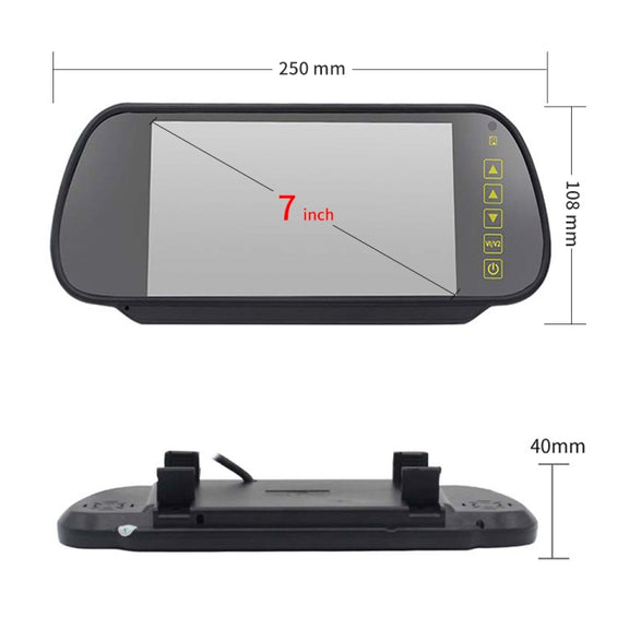 PZ464 Car Water-resistant Brake Light View Camera + 7 inch Rearview Monitor for Renault / Vauxhall