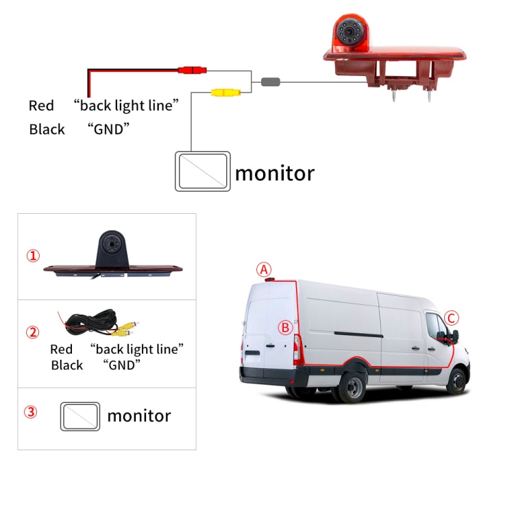 PZ463 Car Water-resistant 170 Degree View Camera + 7 inch Rearview Monitor for Renault / Opel