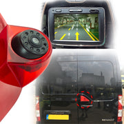 PZ462 Car Water-resistant Brake Light View Camera + 7 inch Rearview Monitor for Renault / Nissan / Opel