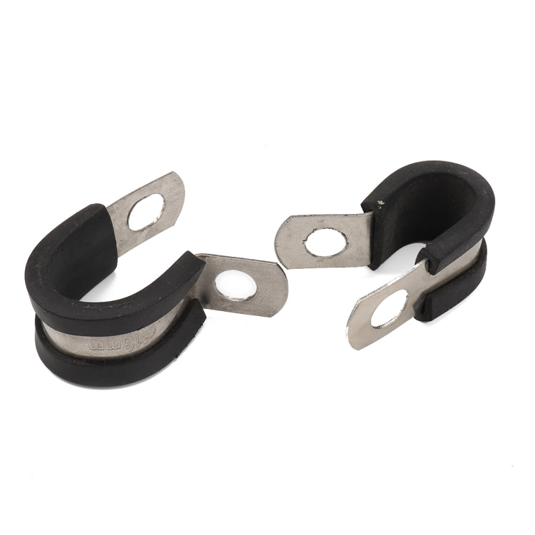 10 PCS Car Rubber Cushion Pipe Clamps Stainless Steel Clamps, Size: 3/8 inch (10mm) - Booster Cable & Clip by PMC TechLife | Online Shopping South Africa | PMC TechLife | Buy Now Pay Later Mobicred