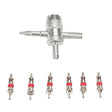 4 in 1 Remover Tool + 6 Car Trunk Motorcycles Tire Valve - Tire Repair & Installation Tools by PMC TechLife | Online Shopping South Africa | PMC TechLife | Buy Now Pay Later Mobicred
