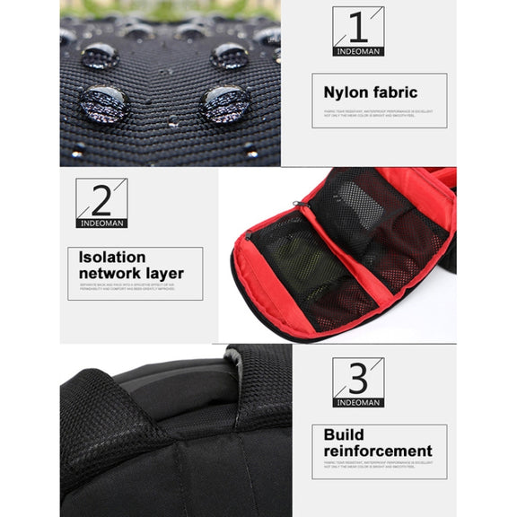 INDEPMAN DL-B012 Portable Outdoor Sports Backpack Camera Bag for GoPro, SJCAM, Nikon, Canon, Xiaomi Xiaoyi YI, Size: 27.5 * 12.5 * 34 cm(Orange)