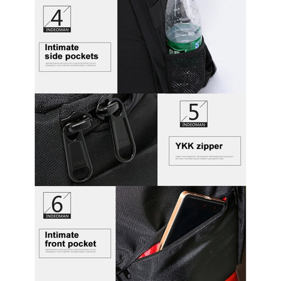 INDEPMAN DL-B012 Portable Outdoor Sports Backpack Camera Bag for GoPro, SJCAM, Nikon, Canon, Xiaomi Xiaoyi YI, Size: 27.5 * 12.5 * 34 cm(Orange)