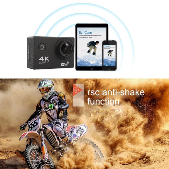 F60 2.0 inch Screen 170 Degrees Wide Angle WiFi Sport Action Camera Camcorder with Water-resistant Housing Case, Support 64GB Micro SD Card(Silver)