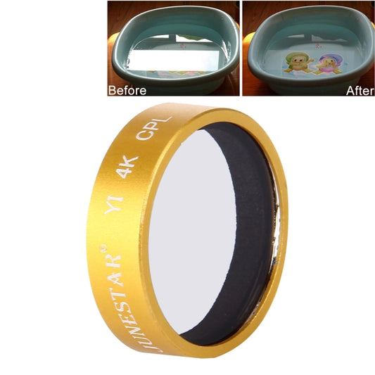 JUNESTAR for Xiaomi Xiaoyi Yi II 4K Sport Action Camera Proffesional CPL Filter(Gold) - free shipping - PMC Jewellery - Order now!
