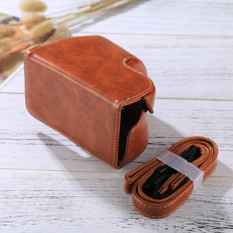 Full Body Camera PU Leather Case Bag with Strap for Sony A6000 / A6300 / Nex 6(Brown) - free shipping - PMC TechLife - Order now!