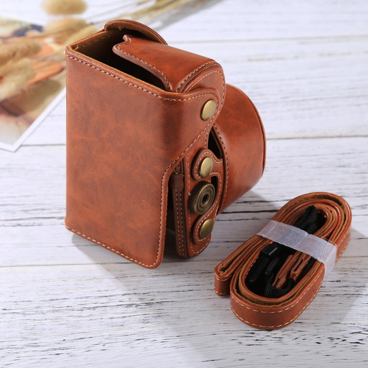 Full Body Camera PU Leather Case Bag with Strap for Sony A6000 / A6300 / Nex 6(Brown) - free shipping - PMC TechLife - Order now!