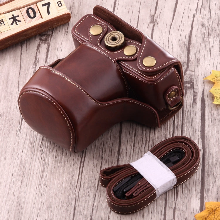 Full Body Camera PU Leather Case Bag with Strap for Canon EOS M10(Coffee) - free shipping - PMC TechLife - Order now!