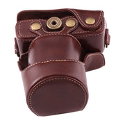 Full Body Camera PU Leather Case Bag with Strap for Canon EOS M10(Coffee)