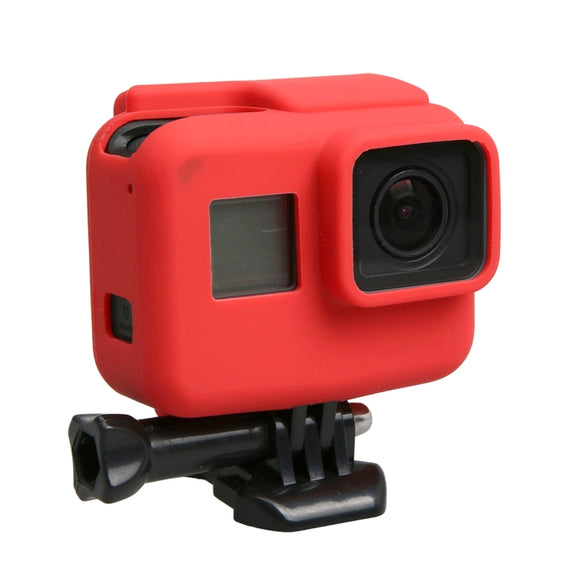 Original for GoPro HERO5 Silicone Border Frame Mount Housing Protective Case Cover Shell(Red)