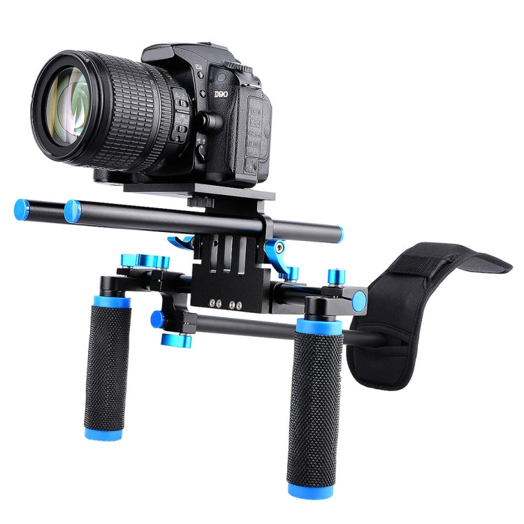 YELANGU YLG0102A-A01 Dual Handle Shoulder Mount Support Kit DSLR Rig(Black) - free shipping - PMC Jewellery - Order now!