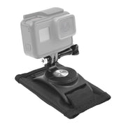 360 Degree Rotating Quick Release Strap Mount Shoulder Backpack Mount for GoPro, Insta360, DJI and Other Action Cameras(Black)