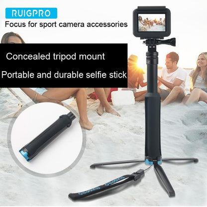Portable Foldable Tripod Holder Selfie Monopod Stick for GoPro, Insta360, DJI and Other Action Cameras, Length: 23.5-81cm - Extendable Pole by PMC Jewellery | Online Shopping South Africa | PMC Jewellery | Buy Now Pay Later Mobicred