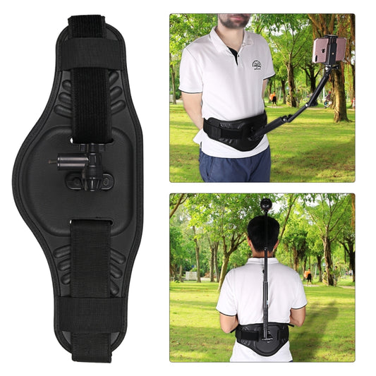 Waist Belt Mount Strap with Adapter & Screw for GoPro, Insta360, DJI and Other Action Cameras(Black) - Chest Belt by PMC Jewellery | Online Shopping South Africa | PMC Jewellery | Buy Now Pay Later Mobicred