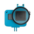 Housing Shell CNC Aluminum Alloy Protective Cage with Insurance Frame & 52mm UV Lens for GoPro HERO7 Black /6 /5 (Blue) - Metal Cases by PMC TechLife | Online Shopping South Africa | PMC TechLife | Buy Now Pay Later Mobicred