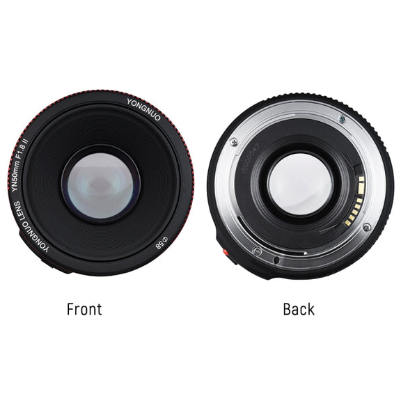 YONGNUO YN50MM F1.8C II F1.8 Auto Focus Lens for Canon EF Mount New Lens (Black)
