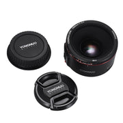 YONGNUO YN50MM F1.8C II F1.8 Auto Focus Lens for Canon EF Mount New Lens (Black)