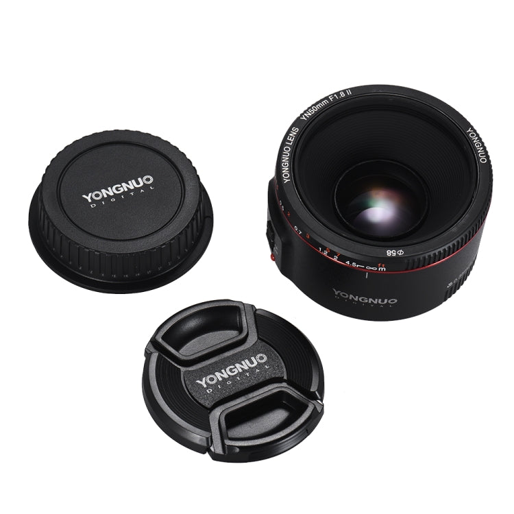 YONGNUO YN50MM F1.8C II F1.8 Auto Focus Lens for Canon EF Mount New Lens (Black)