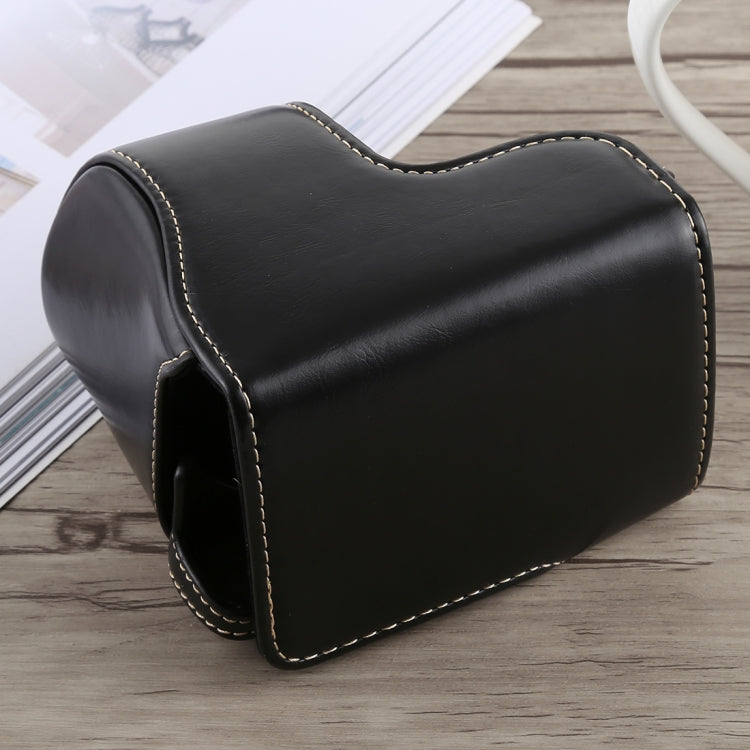 Full Body Camera PU Leather Case Bag with Strap for Sony A5100 (Black)