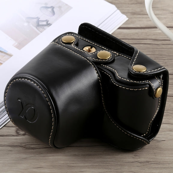 Full Body Camera PU Leather Case Bag with Strap for Sony A5100 (Black)