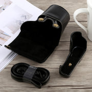 Full Body Camera PU Leather Case Bag with Strap for Sony A5100 (Black)