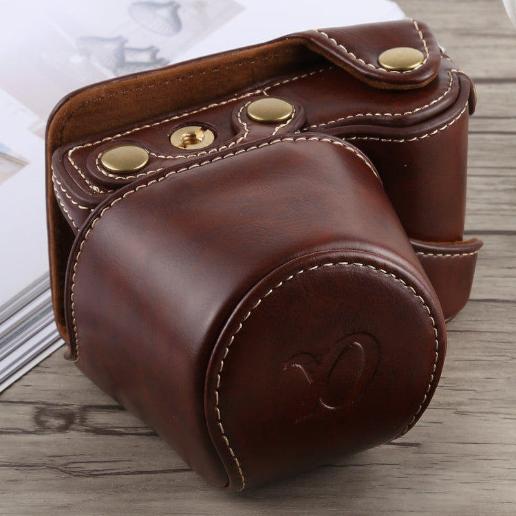 Full Body Camera PU Leather Case Bag with Strap for Sony A5100 (Coffee)