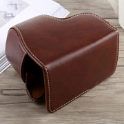 Full Body Camera PU Leather Case Bag with Strap for Sony A6300(Coffee)
