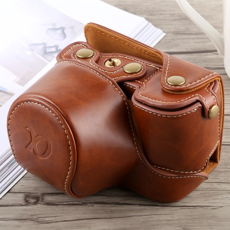 Full Body Camera PU Leather Case Bag with Strap for Sony A6300(Brown) - free shipping - PMC TechLife - Order now!